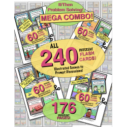 PROBLEM SOLVING ILLUSTRATED! MEGA COMBO! 240 Cards! 170 Pages! Problems & WH Questions!